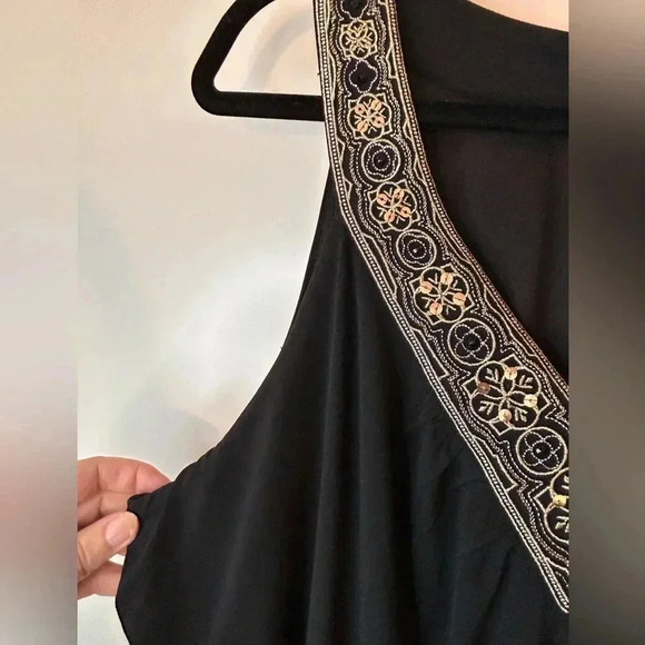 White House Black Market sleeveless midi dress, XL, embellished vneck, Elegant - Picture 8 of 10